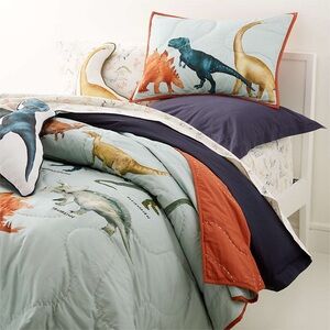 Crate & Kids Koro Dinosaur Bedding (quilt, sham, trex pillow)